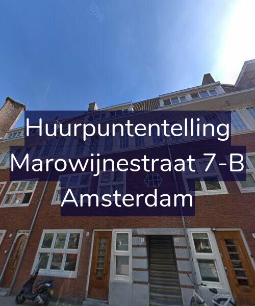 Foto gevel Huurpuntentelling voor Marowijnestraat 7-B, Amsterdam