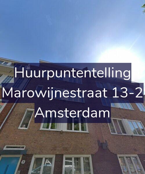 Foto gevel Huurpuntentelling voor Marowijnestraat 13-2, Amsterdam