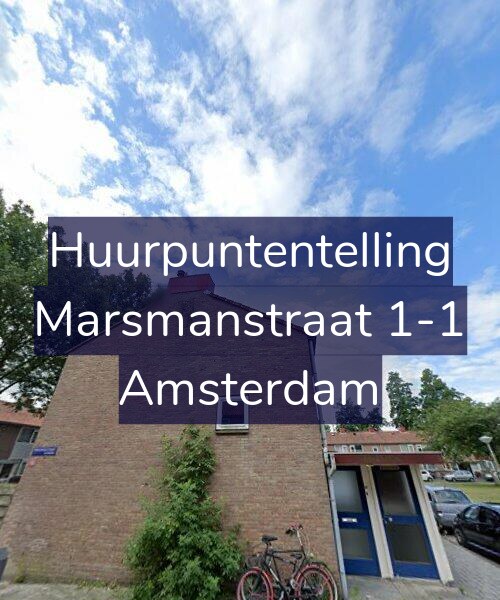 Foto gevel Huurpuntentelling voor Marsmanstraat 1-1, Amsterdam