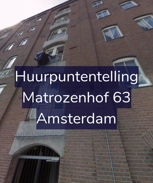 Foto gevel Huurpuntentelling voor Matrozenhof 63, Amsterdam