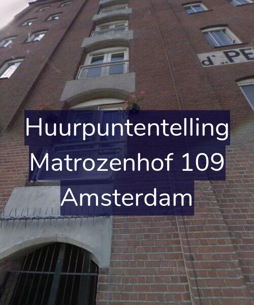 Foto gevel Huurpuntentelling voor Matrozenhof 109, Amsterdam