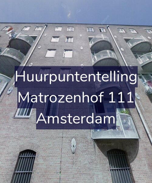 Foto gevel Huurpuntentelling voor Matrozenhof 111, Amsterdam