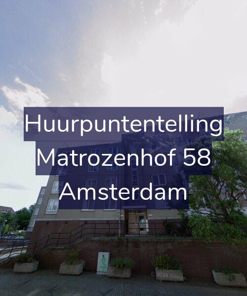Foto gevel Huurpuntentelling voor Matrozenhof 58, Amsterdam