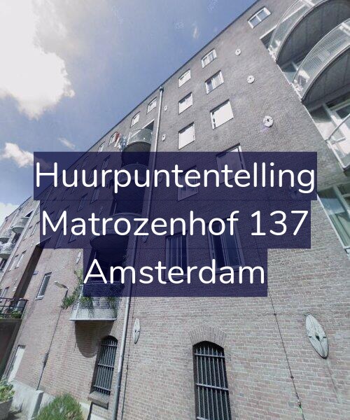 Foto gevel Huurpuntentelling voor Matrozenhof 137, Amsterdam
