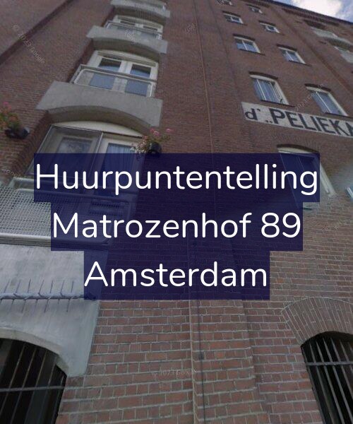 Foto gevel Huurpuntentelling voor Matrozenhof 89, Amsterdam