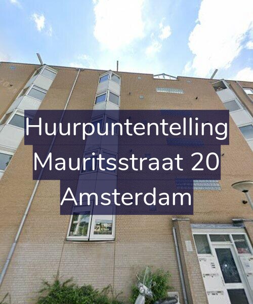 Foto gevel Huurpuntentelling voor Mauritsstraat 20, Amsterdam