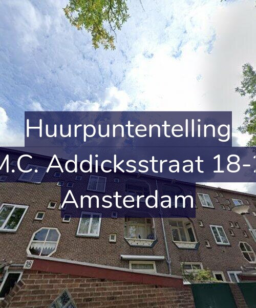 Foto gevel Huurpuntentelling voor M.C. Addicksstraat 18-2, Amsterdam