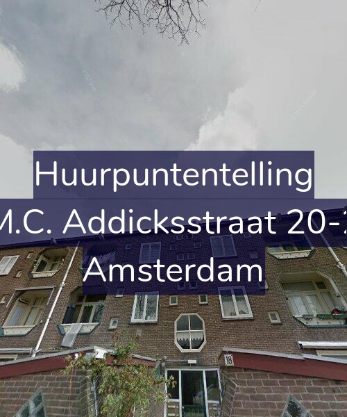 Foto gevel Huurpuntentelling voor M.C. Addicksstraat 20-2, Amsterdam