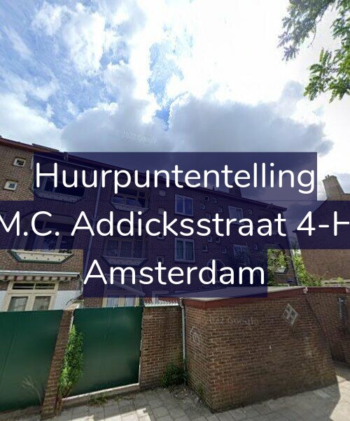 Foto gevel Huurpuntentelling voor M.C. Addicksstraat 4-H, Amsterdam