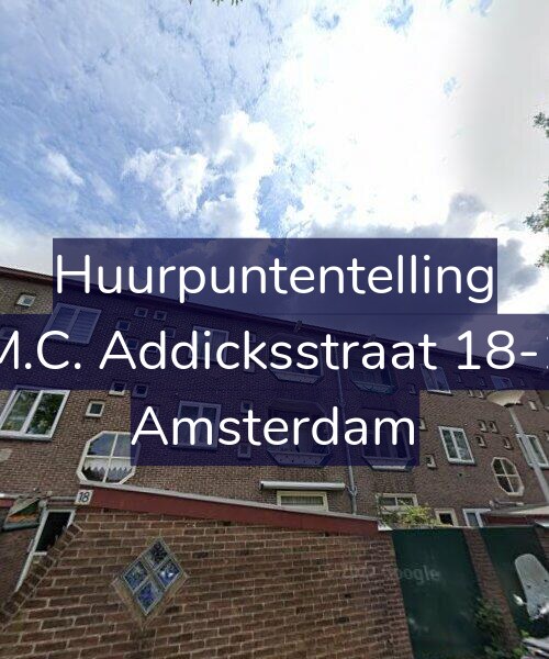 Foto gevel Huurpuntentelling voor M.C. Addicksstraat 18-1, Amsterdam