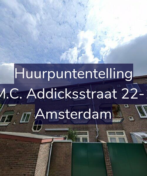 Foto gevel Huurpuntentelling voor M.C. Addicksstraat 22-1, Amsterdam