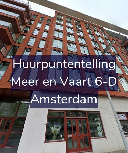 Foto gevel Huurpuntentelling voor Meer en Vaart 6-D, Amsterdam