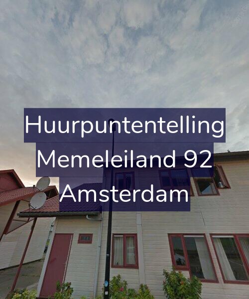 Foto gevel Huurpuntentelling voor Memeleiland 92, Amsterdam
