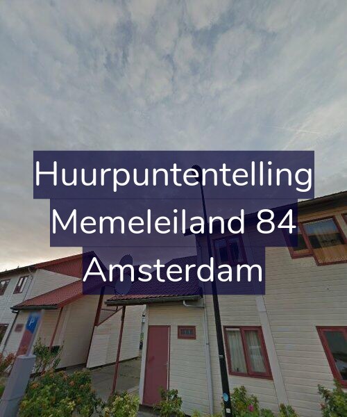 Foto gevel Huurpuntentelling voor Memeleiland 84, Amsterdam