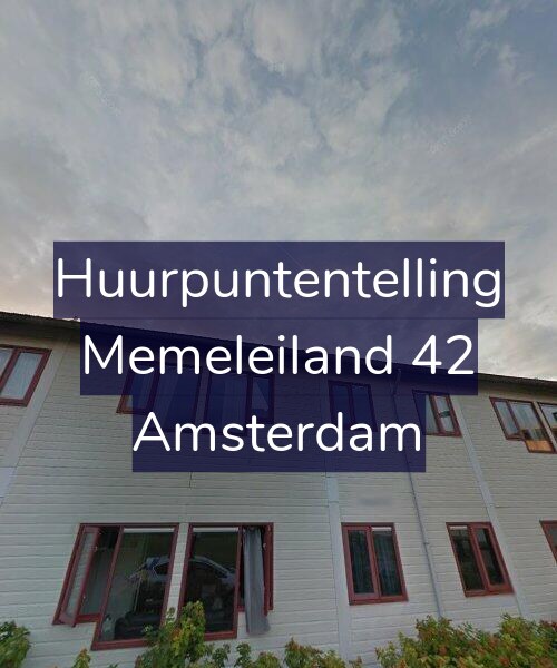 Foto gevel Huurpuntentelling voor Memeleiland 42, Amsterdam