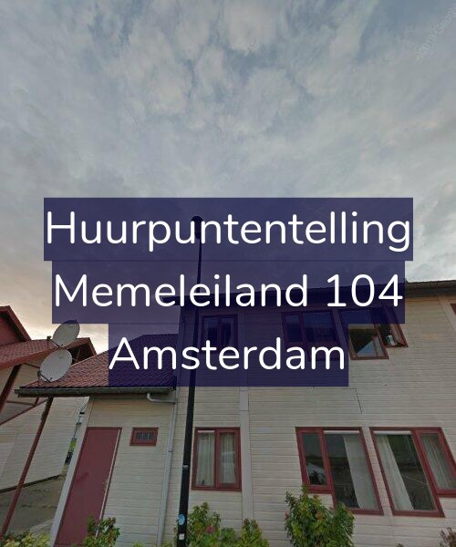Foto gevel Huurpuntentelling voor Memeleiland 104, Amsterdam