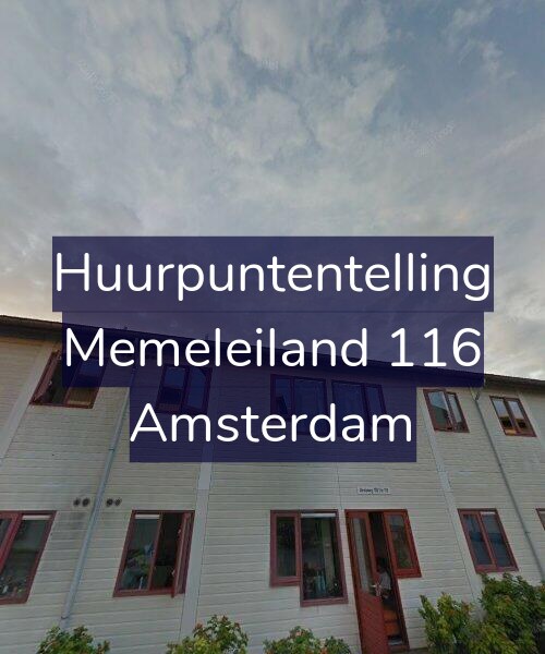 Foto gevel Huurpuntentelling voor Memeleiland 116, Amsterdam