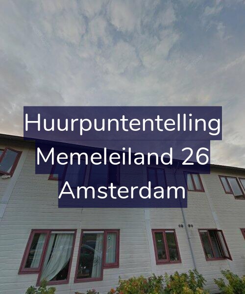 Foto gevel Huurpuntentelling voor Memeleiland 26, Amsterdam