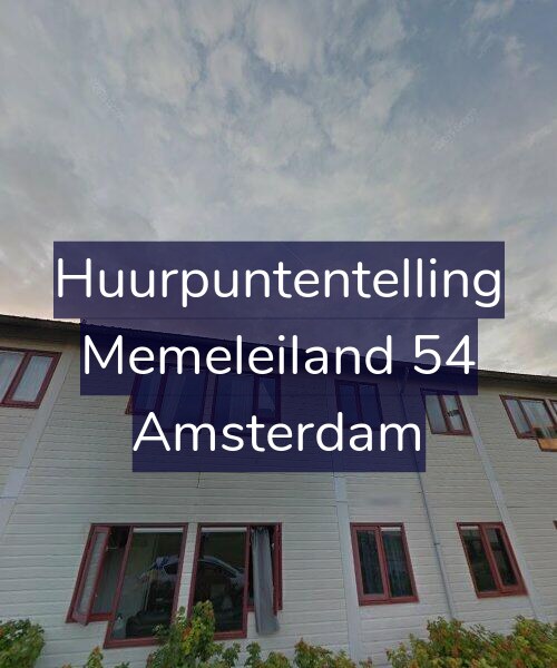 Foto gevel Huurpuntentelling voor Memeleiland 54, Amsterdam