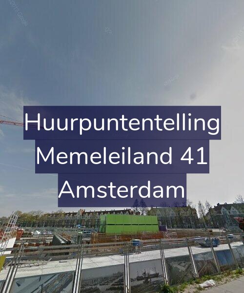 Foto gevel Huurpuntentelling voor Memeleiland 41, Amsterdam