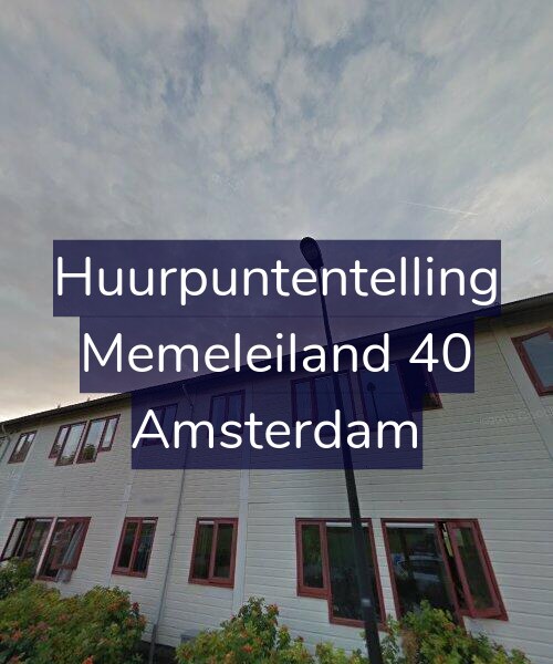 Foto gevel Huurpuntentelling voor Memeleiland 40, Amsterdam