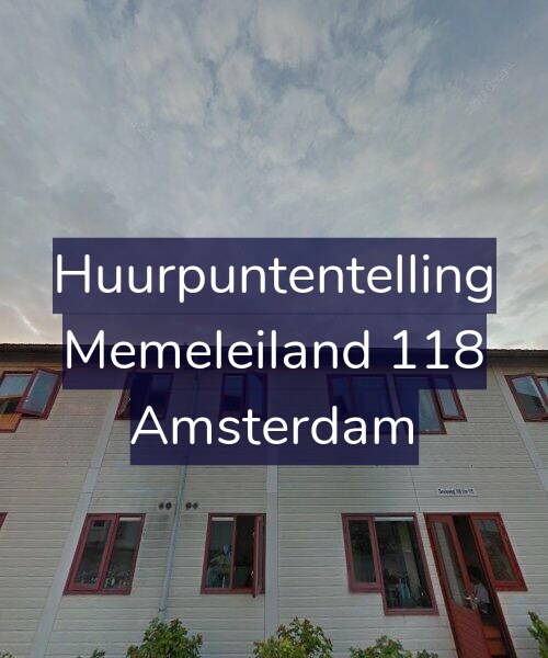 Foto gevel Huurpuntentelling voor Memeleiland 118, Amsterdam