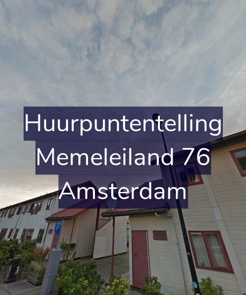 Foto gevel Huurpuntentelling voor Memeleiland 76, Amsterdam