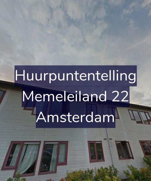 Foto gevel Huurpuntentelling voor Memeleiland 22, Amsterdam