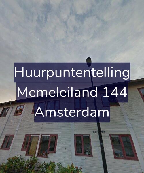Foto gevel Huurpuntentelling voor Memeleiland 144, Amsterdam