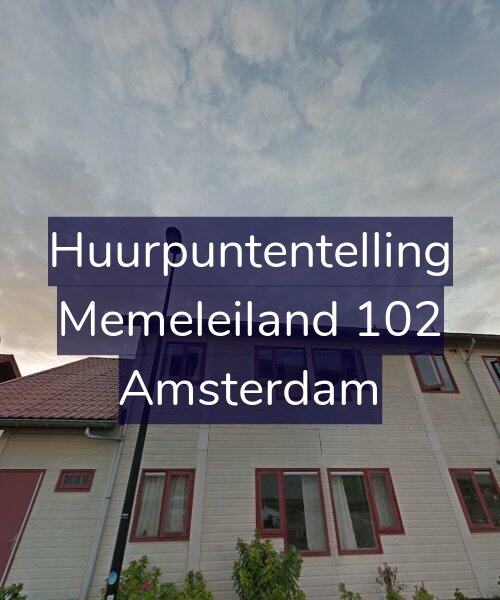 Foto gevel Huurpuntentelling voor Memeleiland 102, Amsterdam