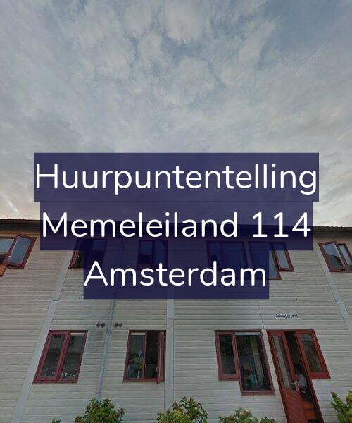 Foto gevel Huurpuntentelling voor Memeleiland 114, Amsterdam