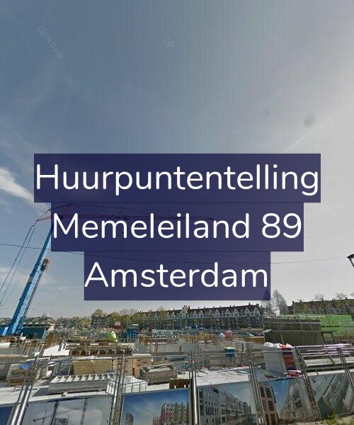 Foto gevel Huurpuntentelling voor Memeleiland 89, Amsterdam