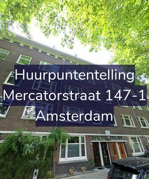 Foto gevel Huurpuntentelling voor Mercatorstraat 147-1, Amsterdam