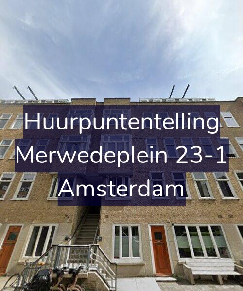 Foto gevel Huurpuntentelling voor Merwedeplein 23-1, Amsterdam