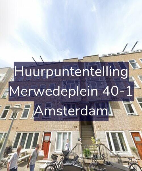 Foto gevel Huurpuntentelling voor Merwedeplein 40-1, Amsterdam