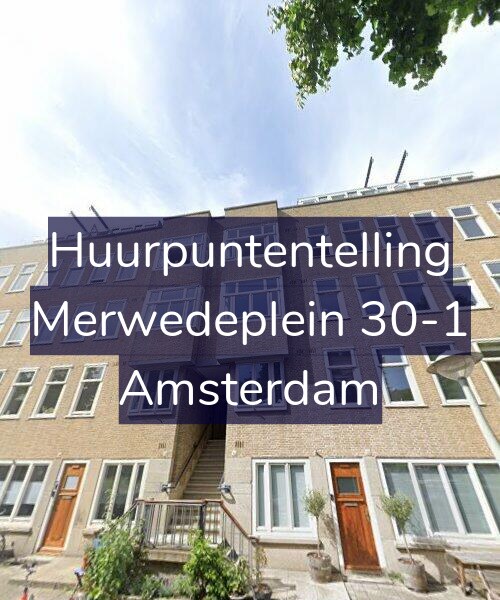 Foto gevel Huurpuntentelling voor Merwedeplein 30-1, Amsterdam