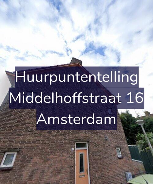 Foto gevel Huurpuntentelling voor Middelhoffstraat 16, Amsterdam