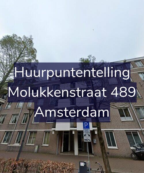 Foto gevel Huurpuntentelling voor Molukkenstraat 489, Amsterdam