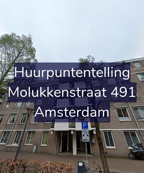 Foto gevel Huurpuntentelling voor Molukkenstraat 491, Amsterdam