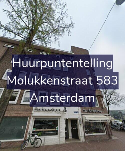 Foto gevel Huurpuntentelling voor Molukkenstraat 583, Amsterdam