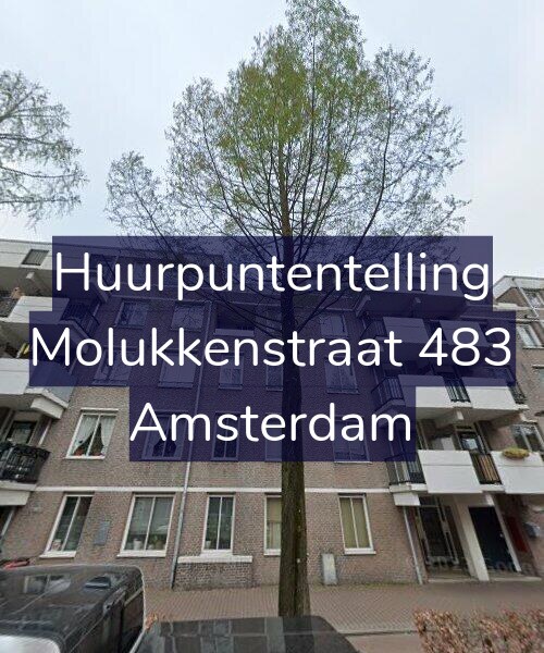 Foto gevel Huurpuntentelling voor Molukkenstraat 483, Amsterdam