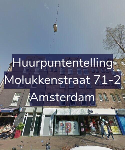 Foto gevel Huurpuntentelling voor Molukkenstraat 71-2, Amsterdam