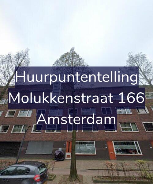 Foto gevel Huurpuntentelling voor Molukkenstraat 166, Amsterdam