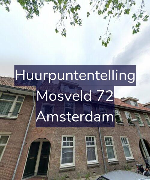 Foto gevel Huurpuntentelling voor Mosveld 72, Amsterdam