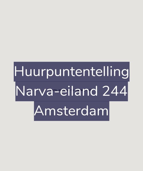 Foto gevel Huurpuntentelling voor Narva-eiland 244, Amsterdam