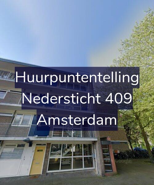 Foto gevel Huurpuntentelling voor Nedersticht 409, Amsterdam