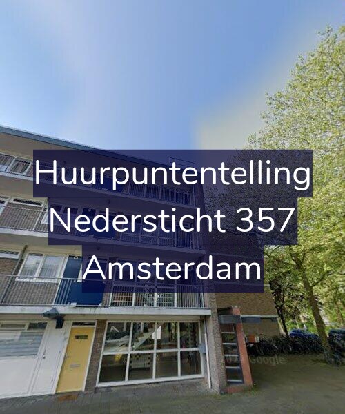 Foto gevel Huurpuntentelling voor Nedersticht 357, Amsterdam