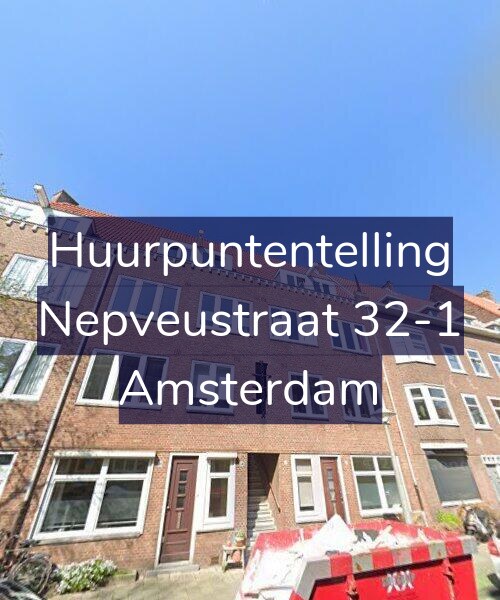 Foto gevel Huurpuntentelling voor Nepveustraat 32-1, Amsterdam