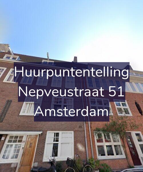 Foto gevel Huurpuntentelling voor Nepveustraat 51, Amsterdam