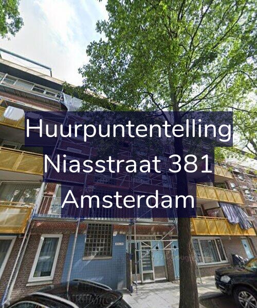 Foto gevel Huurpuntentelling voor Niasstraat 381, Amsterdam